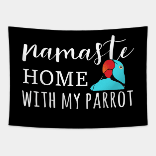 Namaste Home with my blue indian ringenck Tapestry