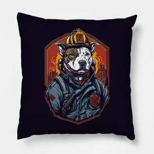 The Great Pittie Amstaff Firefighter Pillow