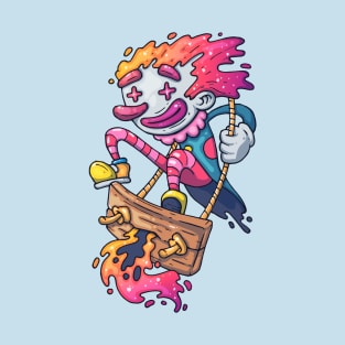 clown swinging swing cheerful T-Shirt