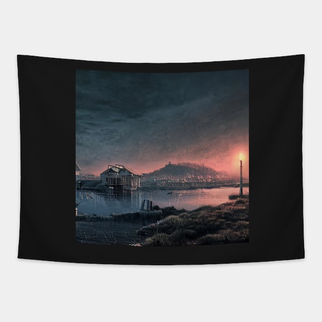 Abandoned Apocalypse City Tapestry by D3monic