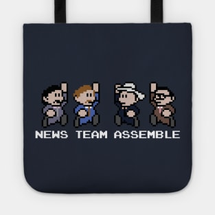 8 Bit Anchorman News Team Assemble Tote