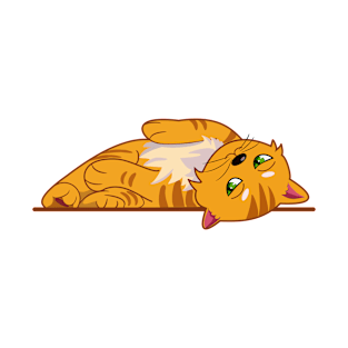 lying down orange cat T-Shirt