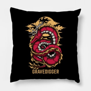 Flying Dragon Gravedigger Pillow