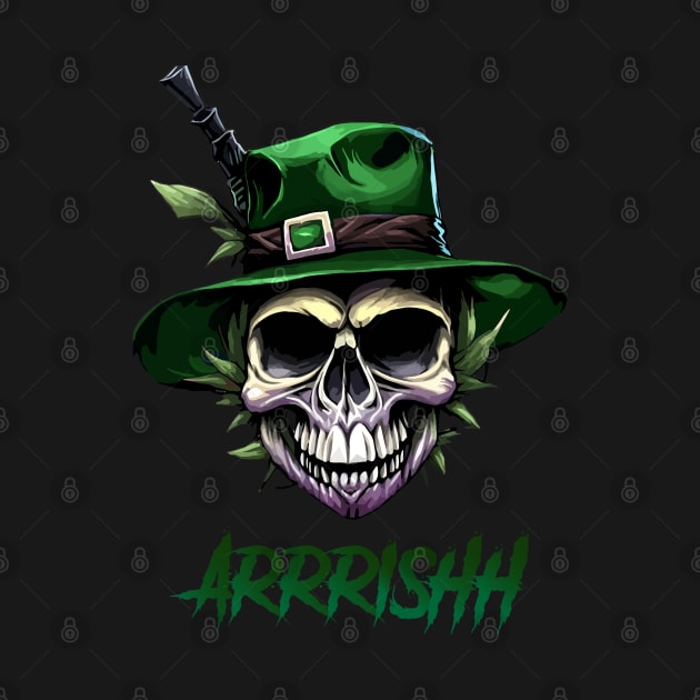 Arrrishh St. Patrick's Day skull by Bhagyesh