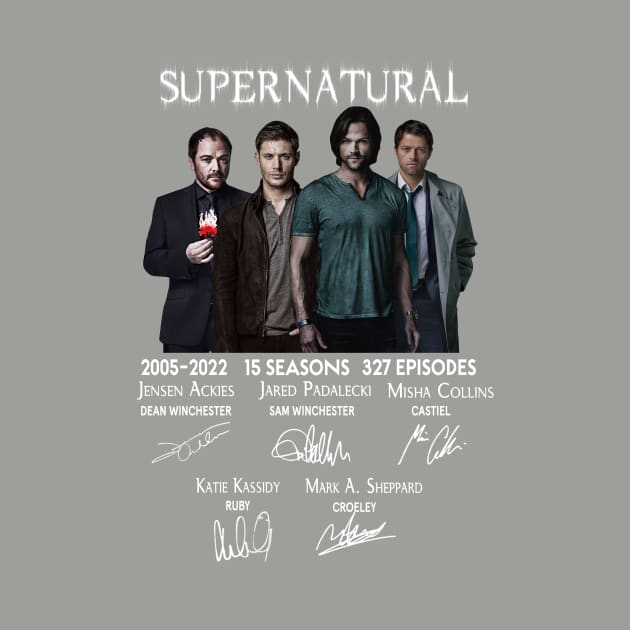 Supernatural All  Cast Signed 15th Anniversary 2005  2022 by Den Tbd