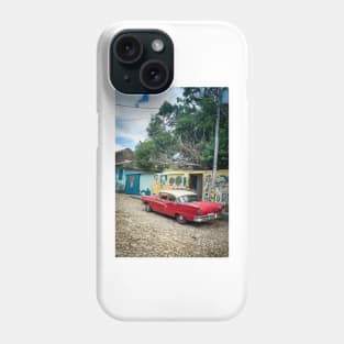 American car from the 50's in Trinidad, Cuba Phone Case