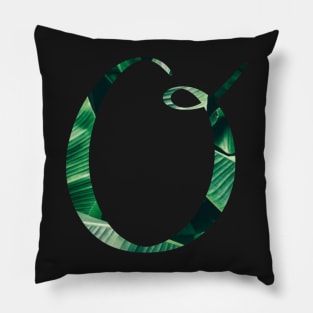 O initial cursive Pillow