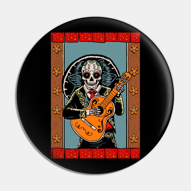 Solo Mariachi Dia De Los Muertos Pin by MCAL Tees