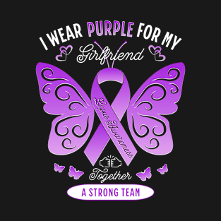 Lupus Girlfriend Purple Awareness Ribbon T-Shirt