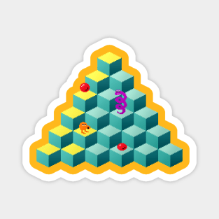 Q Bert Pyramid Magnet