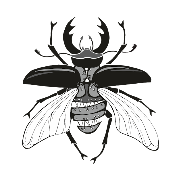 Download Stag beetle stitched - Stag Beetle - Kids T-Shirt | TeePublic