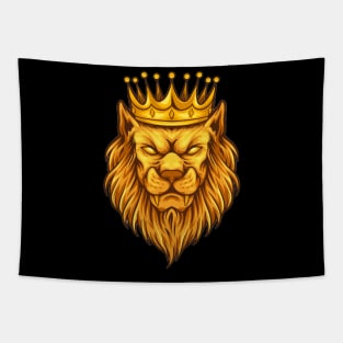 Lion King Golden Crown Tapestry