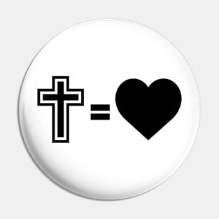 Cross God Is Love Pin