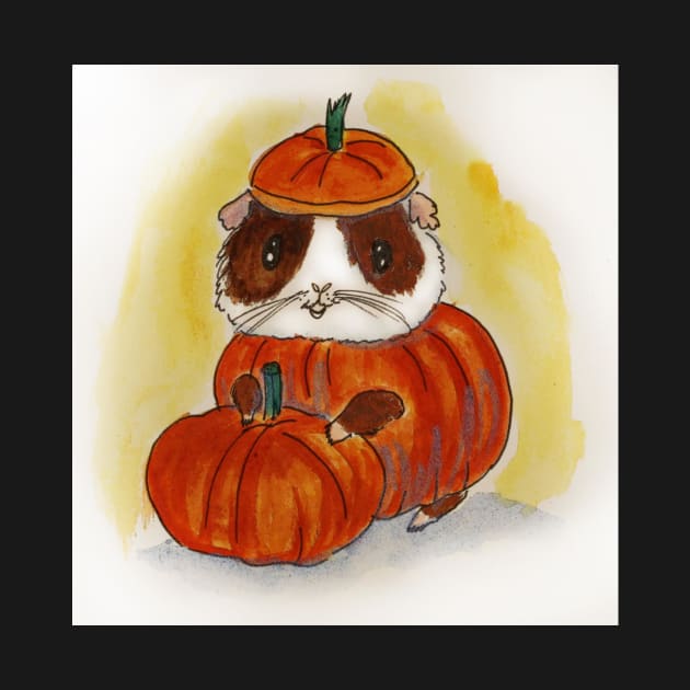 Pumpkin Guinea pig cavy! Fall, Thanksgiving, Halloween by Edgot