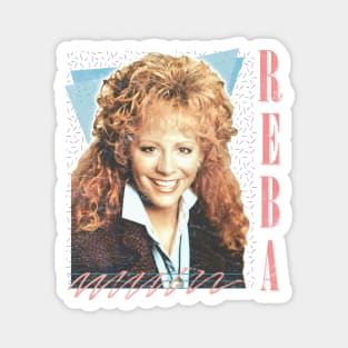 Reba McEntire // Vintage Faded 80s Style Fan Design Magnet