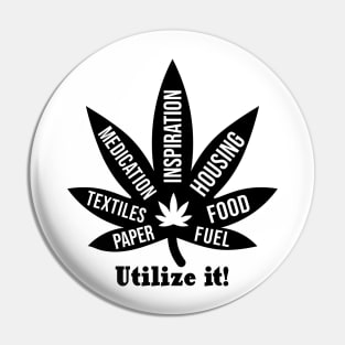 Weed Leaf Utilize It Pin