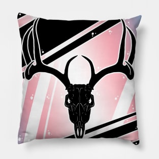 Trans Pride Skull - Deer Pillow