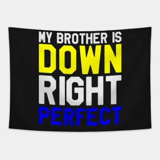 My Brother is Down Right Perfect - Down Syndrome Awareness Tapestry