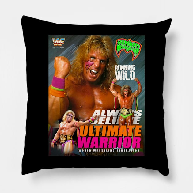 Warrior-Artwork wild Pillow by SAN ART STUDIO 