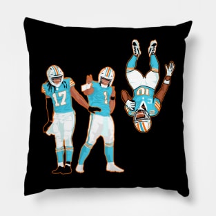 tua tagovailoa x jaylen waddle x tyreek hill Pillow