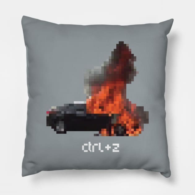 Ctrl + Z Wreck Pillow by ClarkStreetPress