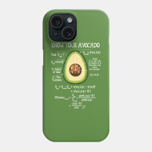 Know Your Avocado Funny Math Phone Case