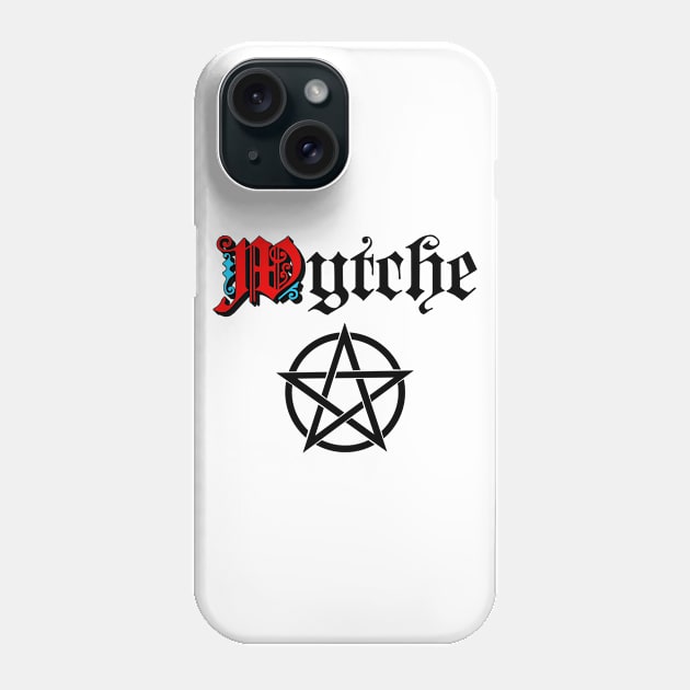 Wytche - Witch with Fancy "W" and Pentagram Phone Case by TraditionalWitchGifts