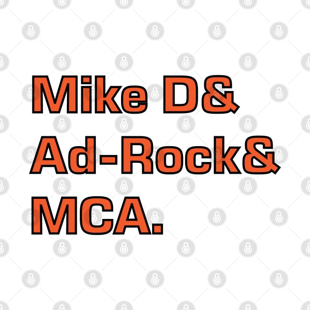 Mike D and Ad-Rock and MCA by Neoclassic Tees