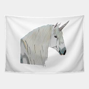 Unicorn Magic, Pure and True- White Tapestry