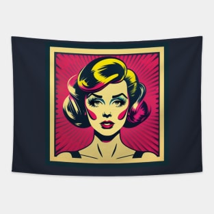 Pop Art Style Pink Suzie Tapestry