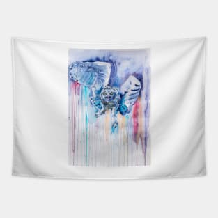 Snowy owl flying Tapestry