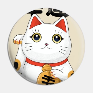 Luck and fortune cat Pin