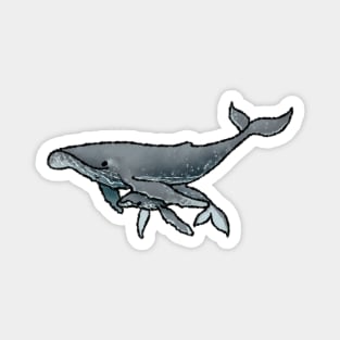 Joyous June Whales Magnet