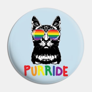 Purride LGBT Gay Pride Cat Lover Kitty Pin