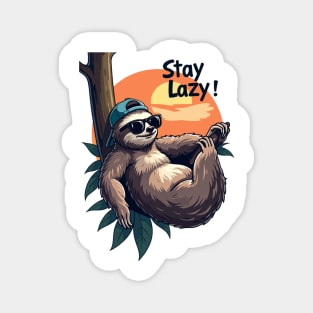 Slothful Serenity: Embracing the Lazy Life Magnet