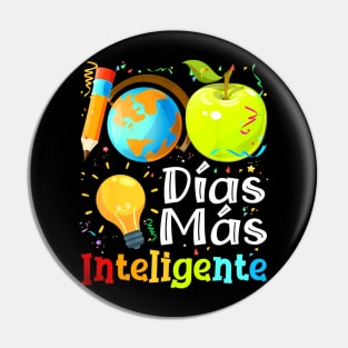 100 Dias Mas Inteligente Spanish Teacher 100Th Day School Pin
