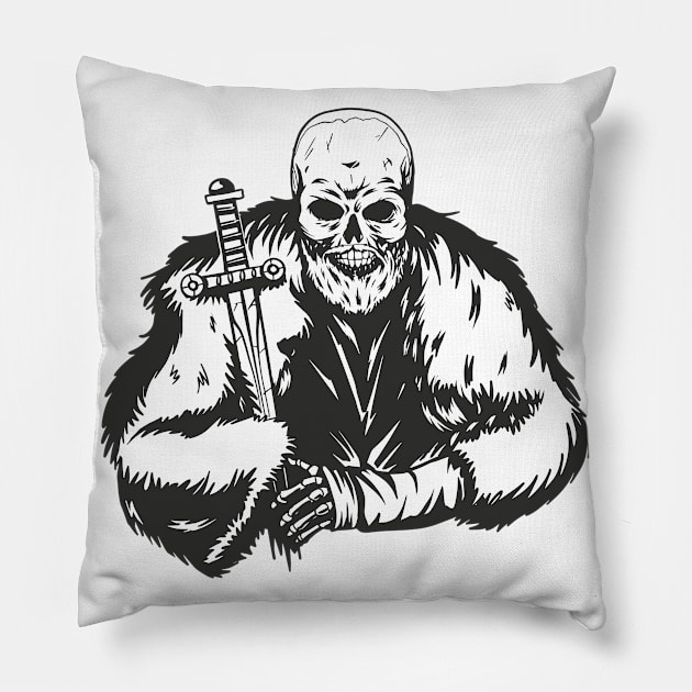 Viking Skeleton Odin Vikings Myth Viking Celtic Pillow by AntiAntiFlorian