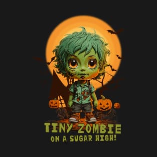 Halloween Sugar Rush - Zombie Girl on a Spooky Adventure T-Shirt