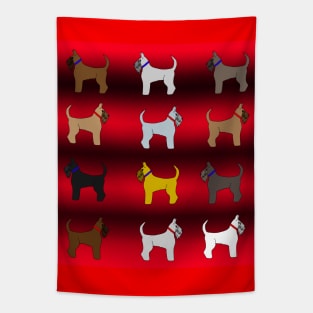 mascotas de rojo Tapestry