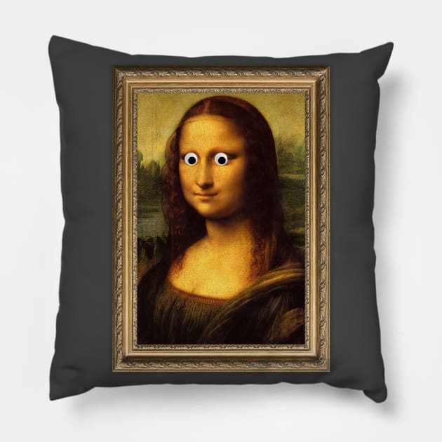 Googly Lisa Pillow by Astroman_Joe