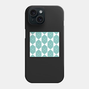 Abstract geometric pattern - blue and white. Phone Case