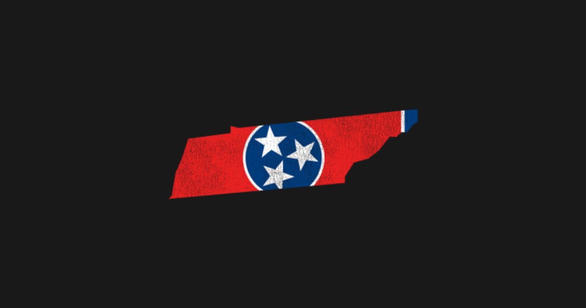Tennessee Flag State of Tennessee Red Blue White Distressed Tennessee