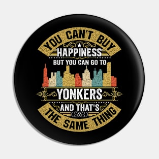 Yonkers City New York State USA Flag Native American Pin