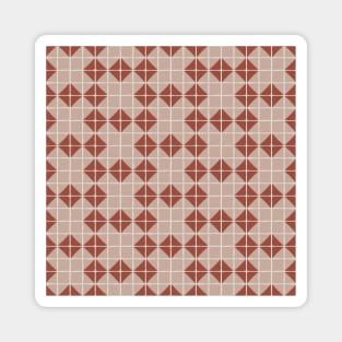 Maximalist Geometric Tile Pattern (Terracotta) Magnet