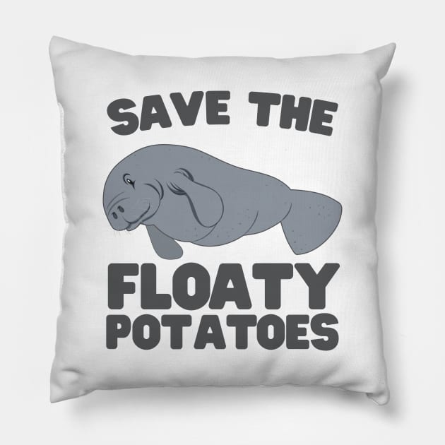 Save floaty potatoes Pillow by Blister