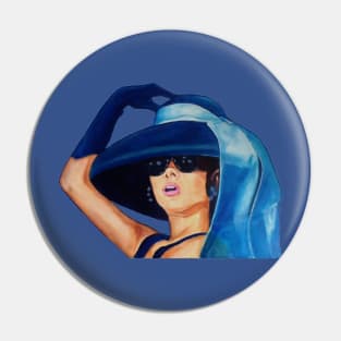 audrey, blue Pin