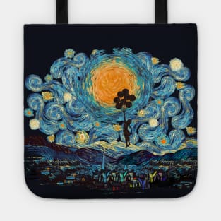 the ballons girl starry night Tote