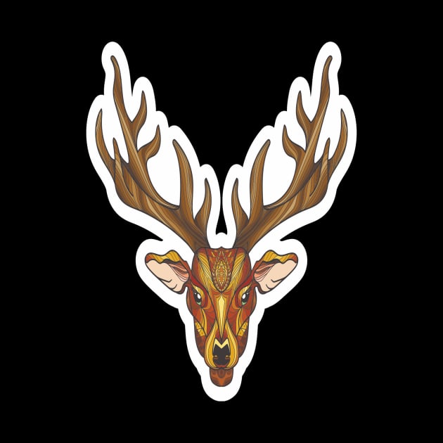 Deer Sticker by The Squeez