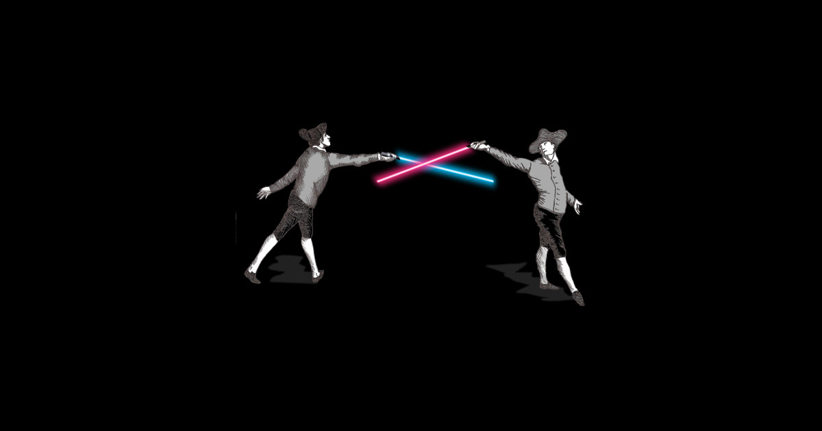 Fig. 1138 18th century fencing Star Wars Sticker TeePublic