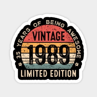 35 Year Old Gifts Vintage 1989 Limited Edition 35th Birthday Magnet